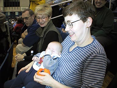 Ron, Jan, Julia and Samuel enjoy yet another Georgia State victory, 27 January 2001