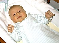 Happy nine-week old Samuel