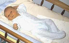 Two-week old Samuel poses 