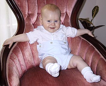 Samuel dressed for church, 20 May 2001