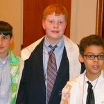 Alex, Sam and Carter after confirmation service, January 28, 2013