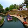 Arneson Theatre on River Walk, seats and stage on opposite banks of San Antonio River