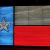 Neon Texas flag in Institute of Texas Cultures