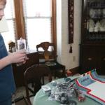 Samuel works on his EV3 Mindstorm Lego robot