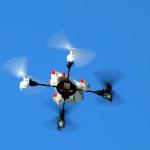 Quadcopter in flight over King College, January 1, 2014