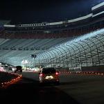 Driving on the race track at Bristol Motor Speedway, December 30, 2013