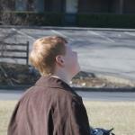 Samuel flies his quadcopter at King College, January 1, 2014