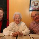 Julia, Grandmother, and Edward at the Red Rooster Restaurant in Bristol, TN for Grandmother's birthday lunch, January 2, 2014