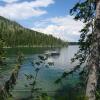 View from Hidden Falls dock area of Jenny Lake