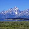 Tetons over Jackson Lake near north end of Grand Tetons NP