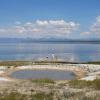 Thermal features at edge of Yellowstone Lake at West Thumb