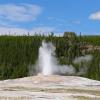 Old Faithful starts eruption