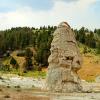 Strange conical formation at Lower Mammoth Terrace