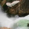 Brink of lower falls of Yellowstone River