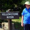 Samuel at famous Fishing Bridge over the Yellowstone River where cut-throat trout spawn