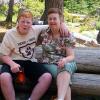 Julia and Samuel at picnic site at Yosemite Creek