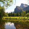 Yosemite Valley meadow and lake