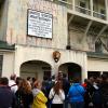 Alcatraz Island barracks with grafitti from Indian protest in 1960's