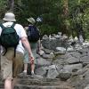 Julia and Edgar look at human crerations in Yosemite 