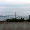 Golden Gate Bridge from exercise yard at Alcatraz