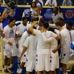 Panther pre-game huddle