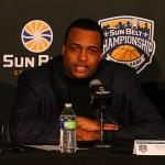 Ron Hunter at post-game press conference