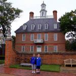 Samuel & Julia in front of Governor's Palace, Williamsburg