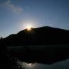 Sunrise over Charlie Mountain at Lake Burton, Georgia