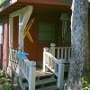 Entrance to the Gignilliats' cabin at Lake Burton