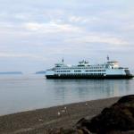 Mukilteo ferry leaves Mukilteo (rush hour wait is 2 hours), July 9, 2014