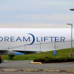 Close proximity look at DreamLifter as it taxies to operations center, July 6, 2014