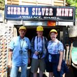 Wally the silver miner with Sam and Julia had entrance to Sierra Silver Mine in Wallace, Idaho, July 8, 2014