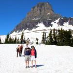 Sam and Julia at Logan Pass in Glacier National Park (road did not open until July 3, 2014 due to late snowfall of 22 inches in June), July 9, 2014