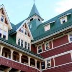 Swiss style architecture details of Prince of Wales Hotel, July 9, 2014