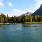 Goat Haunt, Montana, accessible only by boat or hiking and smallest port of entry to US, from deck of MV International on Waterton Lake, July 9, 2014