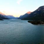 View of Waterton Lakes from Prince of Wales Hotel front lawn, July 9, 2014