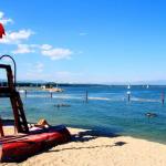 Beach in Sandpoint, Idaho on Lake Pend Oreille, July 10, 2014