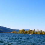 Railroad bridge over Lake Pend Oreille at Sandpoint, Idaho, July 11, 2014