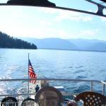 Stern view from Shawnodese on Lake Pend Oreille, July 10, 2014