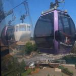 Gondolas over Spokane River falls in Riverfront OPark in Spokane, July 11, 2014